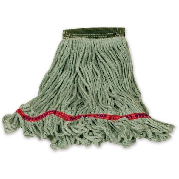 Rubbermaid Commercial 5 in String Wet Mop, 28 oz Dry Wt, Side Gate Connection, Looped-End, Green, Cotton/Rayon/Polyester FGC15306GR00 - main