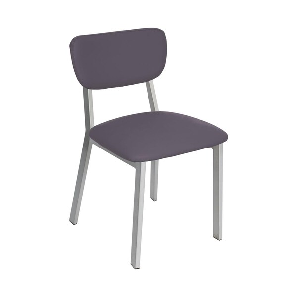Bfm Seating Hamilton Side Chair, Grade 3 Vinyl Seat & Back - Steel Frame - Platinum Finish JS10C2013-2013PL - main