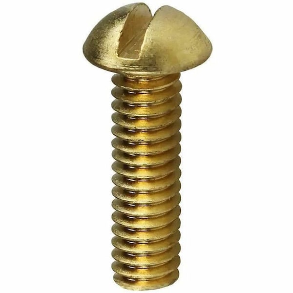 Dottie #6-32 x 1-1/2 in Slotted Round Machine Screw, Solid Brass, 100 PK RMB632112 - main
