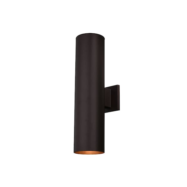 Vaxcel Chiasso 2-Light Deep Bronze Outdoor Wall Sconce Aluminum Wall Mount Fixture T0790 - main