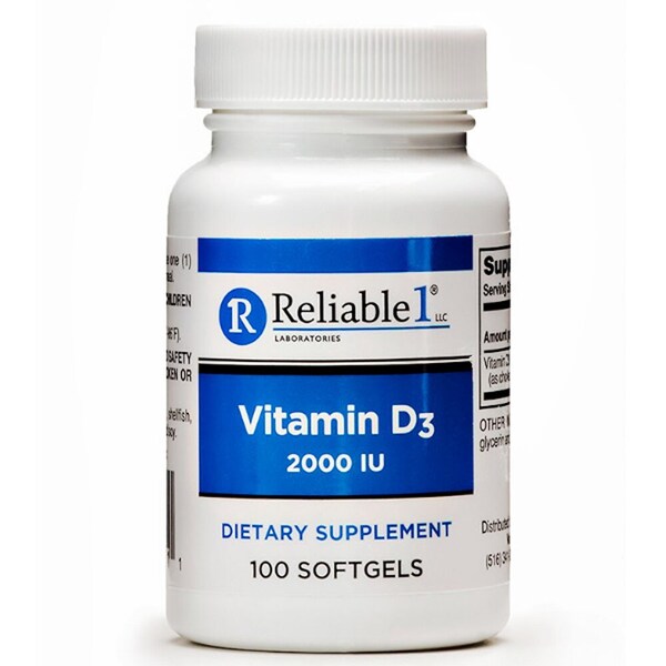 Reliable-1 Laboratories Vitamin D 2000IU, 100PK 69618000901 - main