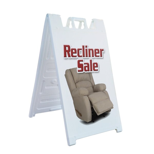 Signmission Recliner Sale, A-Frame & 2 Decals Installed, Heavy-Duty Plastic Frame SBHD-D-2436-Recliner Sale - main