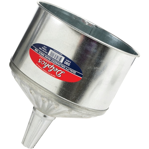 Delphos Heavy-Duty 8 Qt. Galvanized Steel Funnel with Center Spout 590 - main