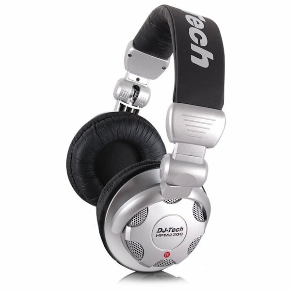 Dj Tech High Definition Rugged DJ Headphones w/1/4-in TRS Stereo Jack plus 1/4-in TRS Adapter HPM2300 - main