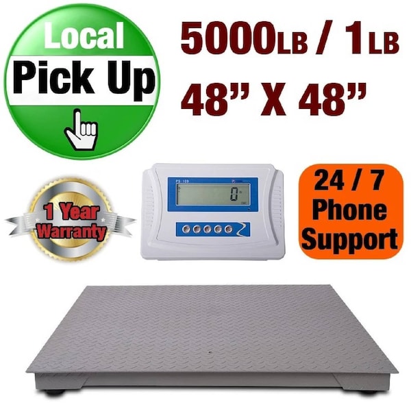 Prime Systems New Prime Scale Series 5000x1lb Floor Scale 48x48 with PS-IN109 Indicator Local PS-5000F+109-Ebay-Local - main