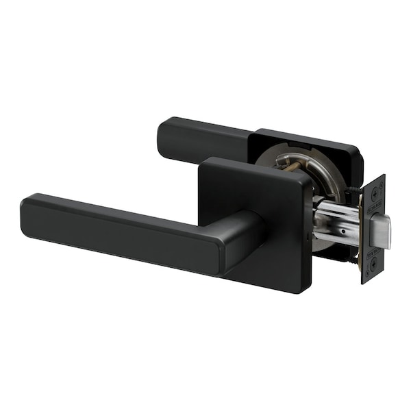 Schlage Grade 2 Passage Tubular Lock, Non-Keyed, Playa Lever, D Rose, Matte Black Finish PT10 PLAD 622 - main