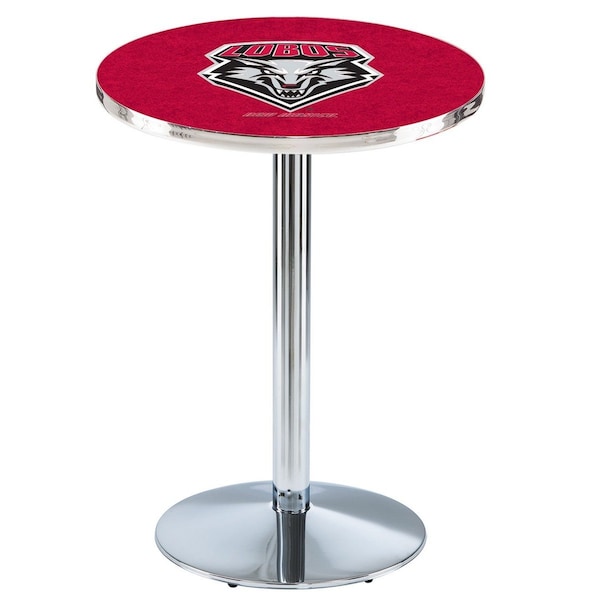 Holland Bar Stool Co 42" Chrome New Mexico Pub Table, 36" dia. Top L214C4236NewMex - main