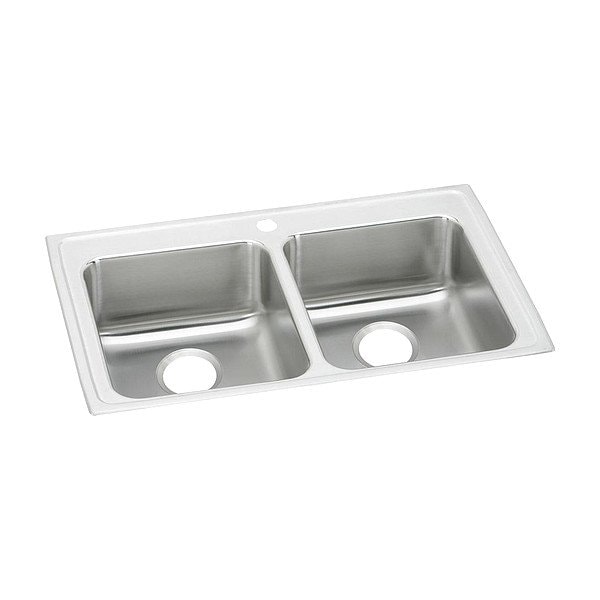 Just Manufacturing Bowl Drop-In Sink, 33"x21.25"x6", Gray DLADA2133A602-J - main