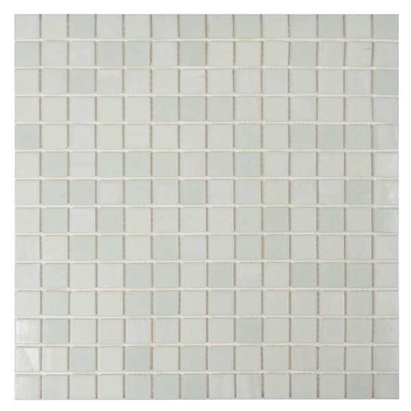 Apollo Tile Mingles 12 in. x 12 in. Glossy Pearl White Glass Mosaic Wall and Floor Tile 20 sq. ft./case, 20PK MIX2088WH123A - main