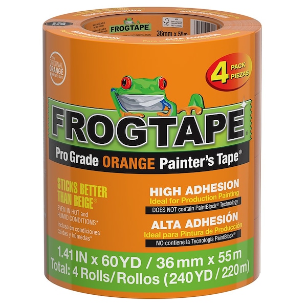 Rust-Oleum Zinsser Mm Xim Krud Kutter Concrobium 1.41in x 60 Yards Shurtape 242808 Orange FrogTape Pro Grade Painter's Tape, 4-Pack 2906 - main
