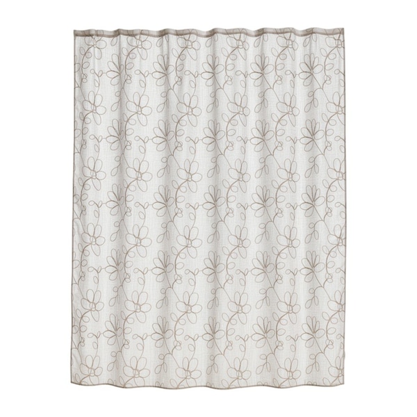 Homeroots 72" Linen Polyester Shower Curtain 399743 - main