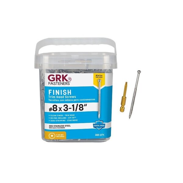 Grk TRIM SCREWS #8 X 3-1/8 in. L 36734 - main