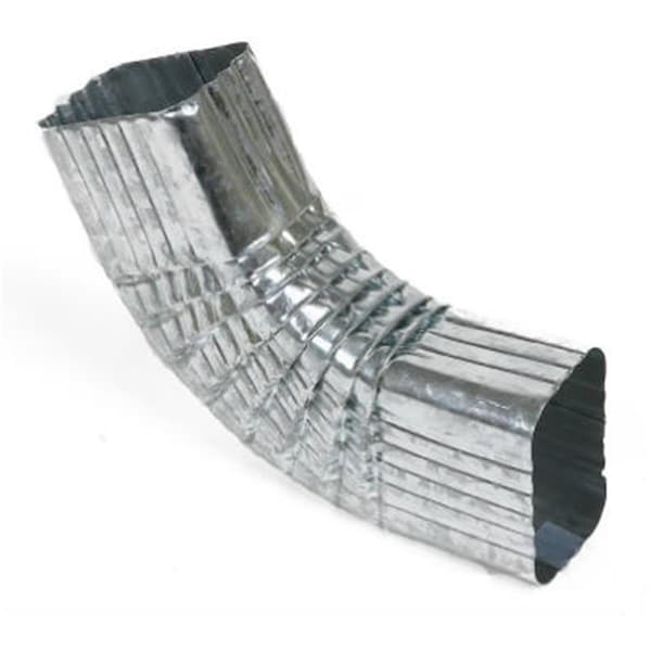 Swivel 49065 3 x 4 in. Mill Finish Galvanized Steel Front Gutter Elbow, Style B SW567461 - main