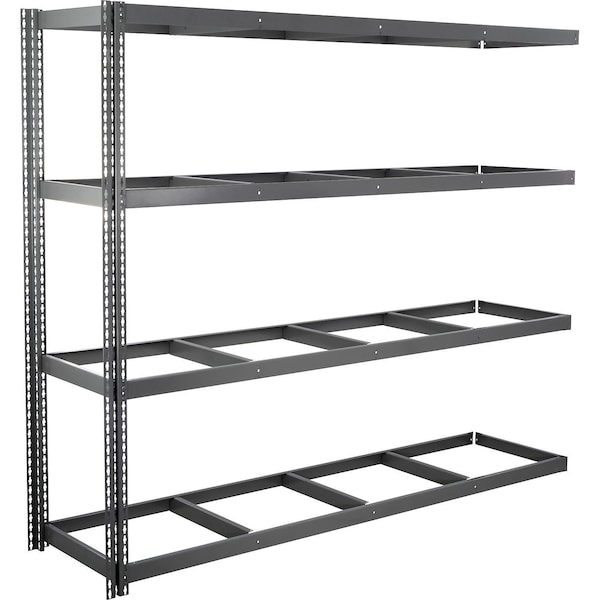 Global Industrial 4 Shelf, Standard Duty Boltless Shelving, Add On, 96"W x 36"D x 84"H, No Deck 255120GY - main