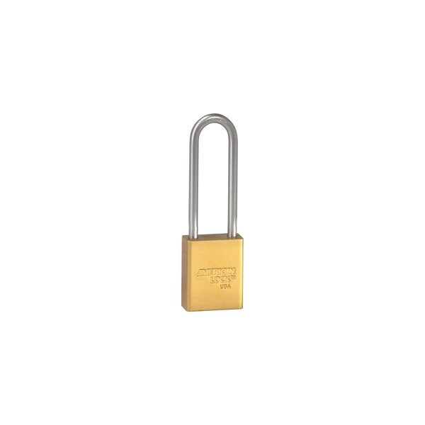 Master Lock Co Safety Padlock 3in Shackle Yellow Keyed Alike A1107KD YLW - main