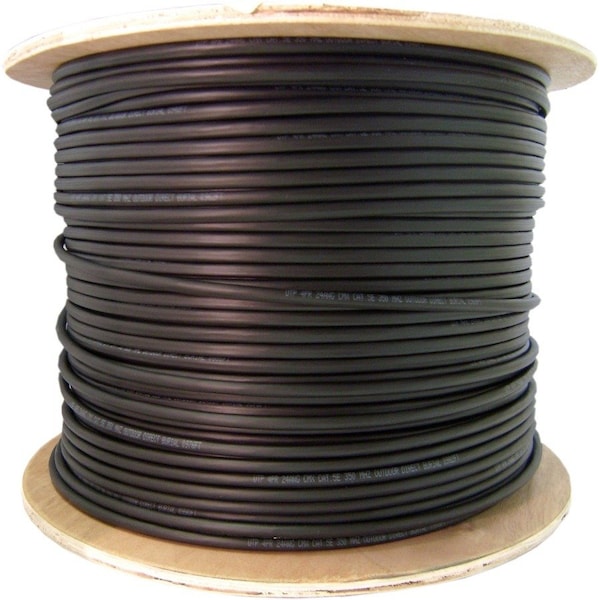Cable Wholesale 12 Fiber Indoor/Outdoor Fiber Optic Cable, Multimode 50/125 OM3, Corning, Plenum Rated, Black, 11F3-312NH - main