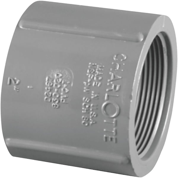 Charlotte Pipe And Foundry 1-1/4'' FIP x FIP PVC Coupling PVC 08102 1600HA - main