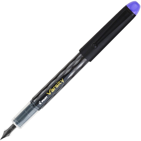 Pilot Varsity Fountain Pen, Medium 1mm, Purple Ink, Gray Pattern Wrap Barrel 90008 - main