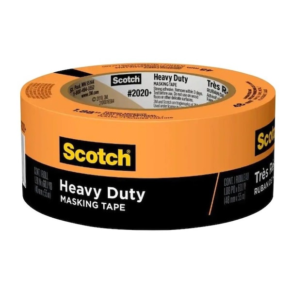 Scotch-Brite Masking Tape, 60.1 yd L, 1.88 in W, Orange 2020+-48TP - main