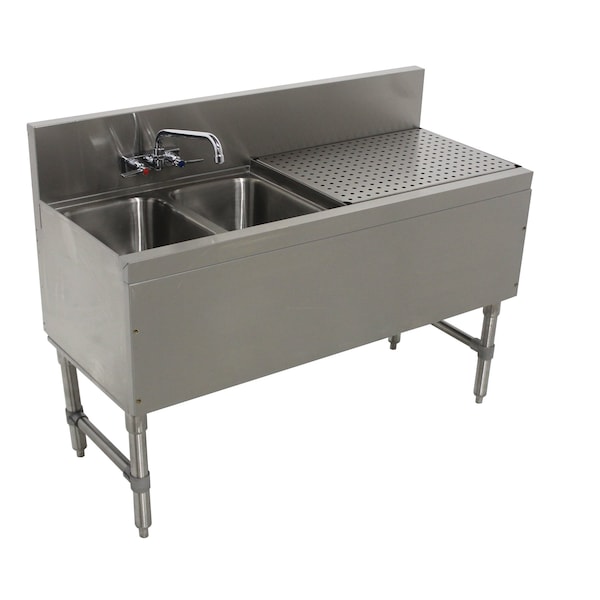 Advance Tabco Prestige Underbar Sink Unit 2-compartment 36 in.W x 20 in.D x 36 in.H PRB-19-32L - main