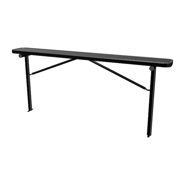 Leisure Craft Bench w/o Back, Ingroud Mount, 8ft., Black B8XPIG-BLACK - main