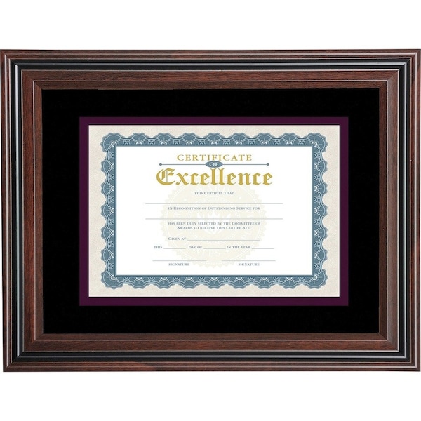 V-Light Advantus Double Matted Certificate Frame - 11in x 14in Frame Size - Vertical, Horizontal - Double VS4501B114 - main