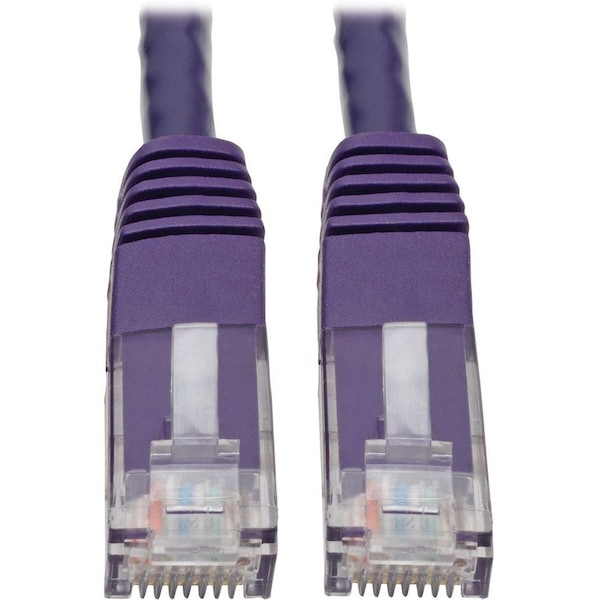 Tripp Lite Cat6 Cat5e Gigabit Molded Patch Cable RJ45 MM 550MHz Purple 20ft N200-020-PU - main