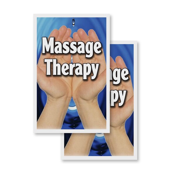 Signmission Massage Therapy, Vinyl Decals Only 24 Inch x 36 Inch, Vinyl Decal, 2PK DSB-2436-2PACK-Massage Therapy - main