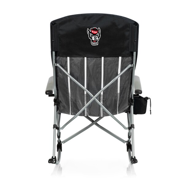 Picnic Time Family Of Brands NCAA NC State Wolfpack Outdoor Rocking Camp Chair - XL Heavy Duty Camping Chair 805-01-175-424-0 - main