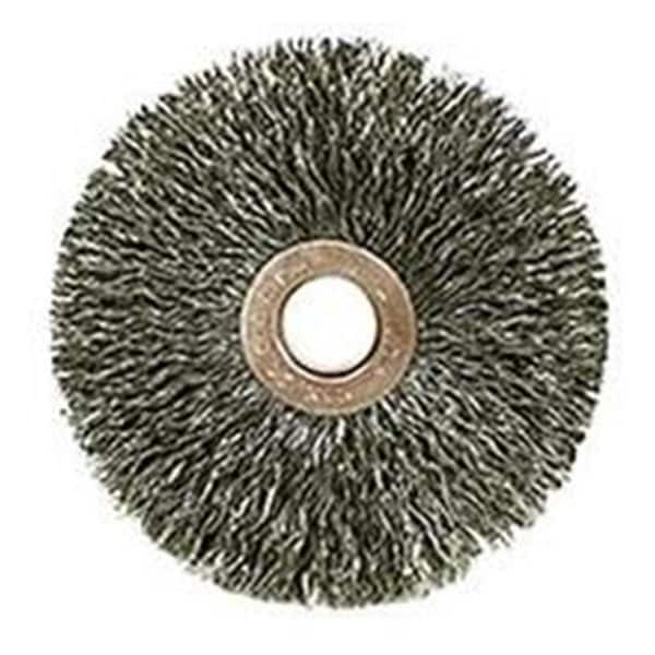 Weiler 1.5 in. Copper Center Crimped Wire Wheel-.01 Stainless Steel-.38 in. 804-16712 - main