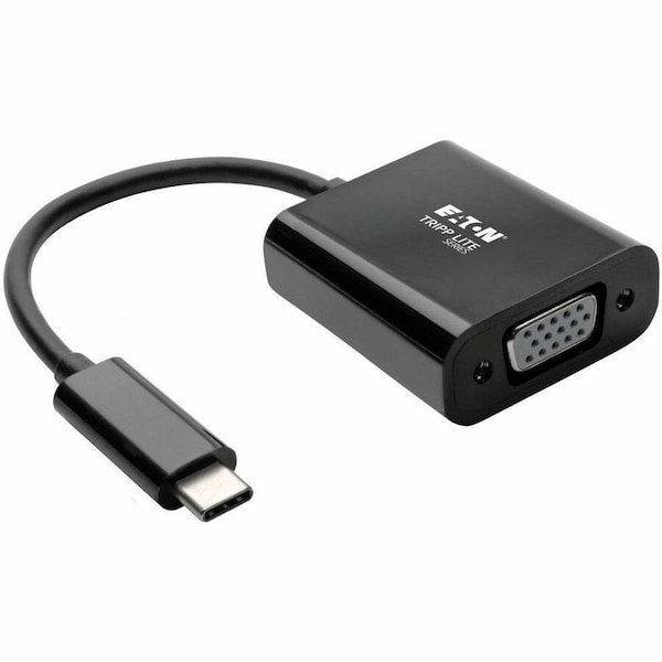 Tripp Lite USB C to VGA Adapter Converter 1080P M/F Black USB Type C to VGA U444-06N-VB-AM - main