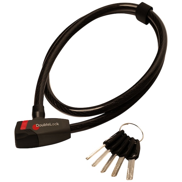 Doublelock PANTHER, Keyed Cable Lock. 3.9 ft. Braided Steel Cable 220-300A - main
