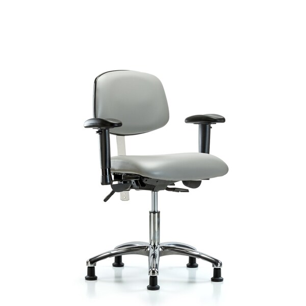 Blue Ridge Ergonomics Clean Room Chair Desk Chair, Vin, Chrm, AA, Glides, Dov, CL100, Adjustable Arms, 18" to 23" Height, Vinyl BR-NCR-VDHCH-CR-T0-A1-RG-8567 - main
