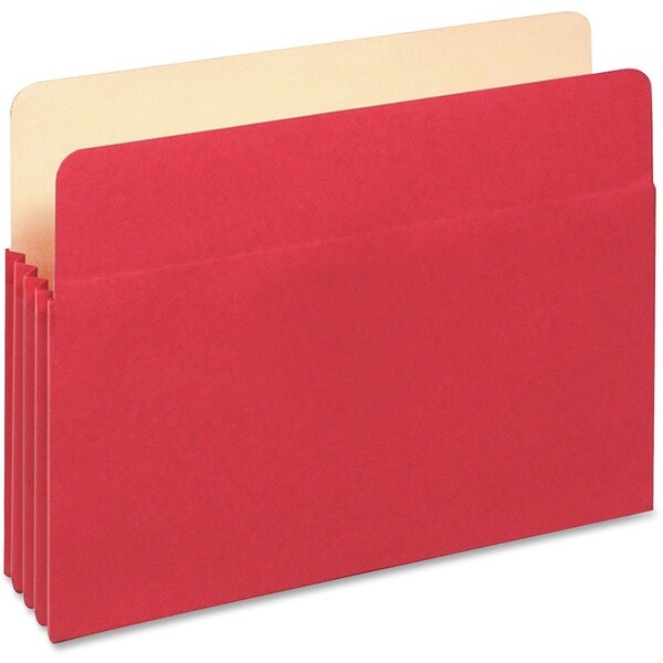 Globe-Weis Colored File Pockets 3.5 in Red Letter, 25PK 1524E RED - main