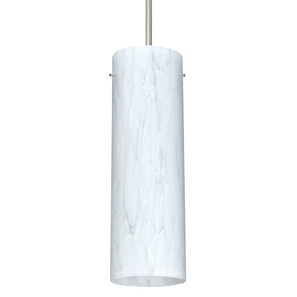 Besa Lighting Besa Stilo 9 Pendant, Carrera, Satin Nickel Finish, 1x 9W LED 1JT-493019-LED-SN - main