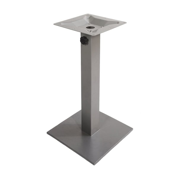 Bfm Seating Margate 18in Square Base - Zinc Plated Cast Iron Bottom, Stainless Steel Column PHTB18SQSVU - main