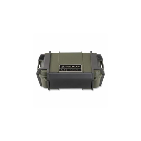 Pelican Personal Utility Ruck Case, R60, 0.08 cu ft³, 5.37 in W x 2.96 in D x 8.9 in L, Olive Drab Green 562-RKR600-0000-OD - main