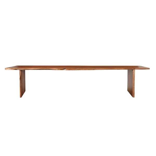 Homeroots 60" Brown Solid Wood Live Edge Dining Bench 565289 - main
