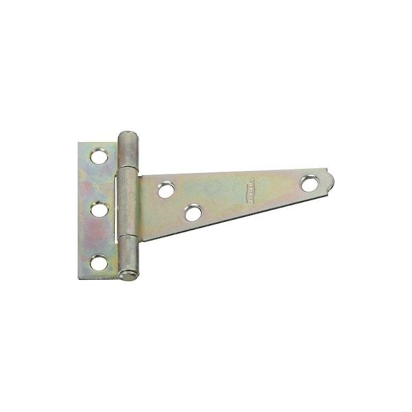 National Hardware T-Hinge, 2.24 in W Frame Leaf, 0.69 in H Frame Leaf, Steel, Zinc, Tight Pin, 18 lb N128-512 - main
