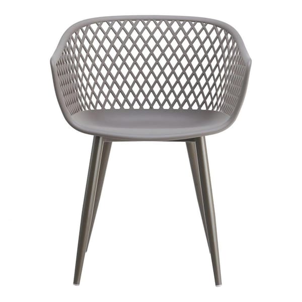 Moes Home Collection Piazza Grey Outdoor Chair - 31.7 x 23.6 x 22.6 in. , 2PK QX-1001-15 - main