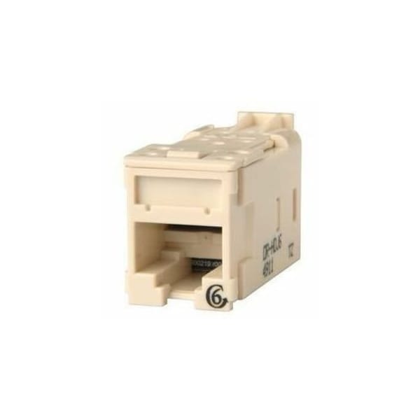 Ortronics HD JACK, CAT6, CLARITY, T568A/B, 8 POS, FOG WHITE, 180DEG, HIGH DENSITY HDJ6 - main