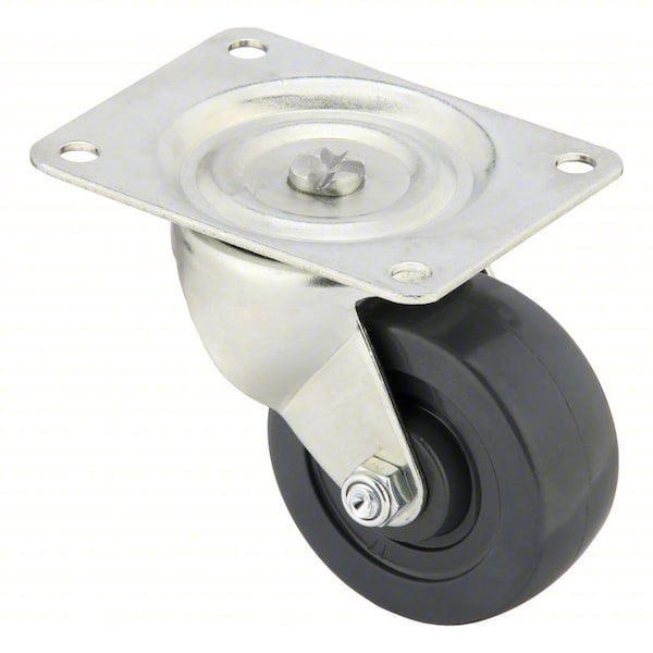 Zoro Select Plate Caster, 210 lb. Load Rating, Swivel P2S-HR030G-P - main