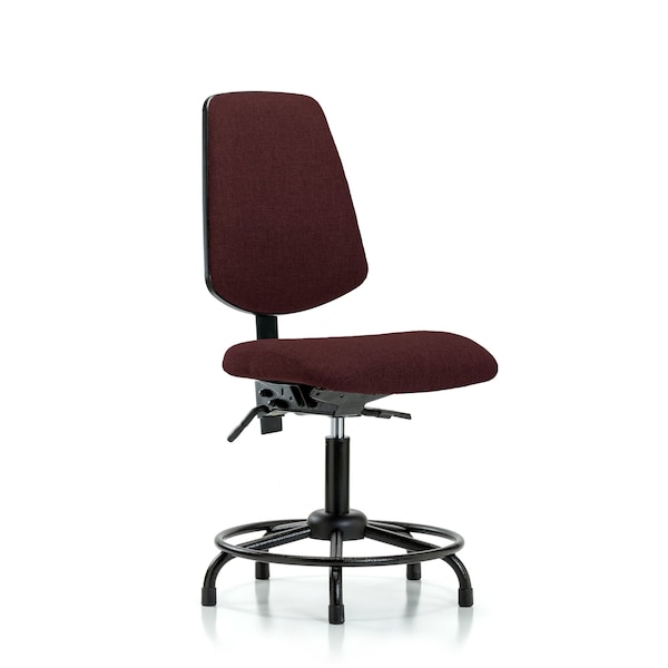 Blue Ridge Ergonomics Desk Chair Fab Desk Chair, Med, Bk, RT, Glides, Bur, No Arms, 19" to 24" Height, Fabric, Burgundy BR-FDHCH-MB-RT-T0-A0-RG-F41 - main