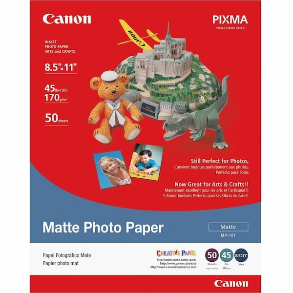 Canon Paper, Photo, 8-1/2"x11", 50Sh, PK50 7981A004 - main