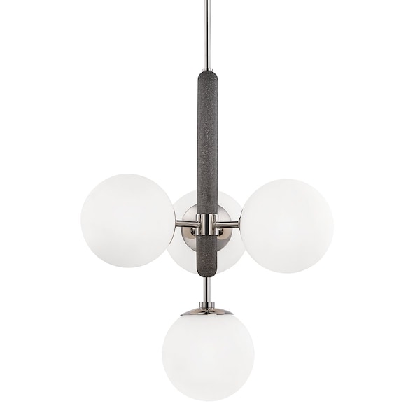 Mitzi Brielle 4 Light Chandelier 6.25 In. Polished Nickel H289804-PN - main