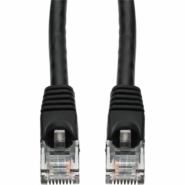 Add-On 4FT BLACK CAT 5E PVC ETHERNET CABLE SNAGLESS BUBBLE BOOT RJ-45 M/M ADD-4FCAT5E-BK - main