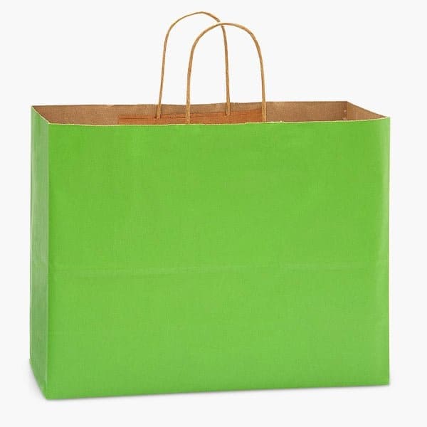 Nashville Wraps Apple Green Recycled Kraft Bags, Vogue 16x6x12", 100PK HVTAG - main