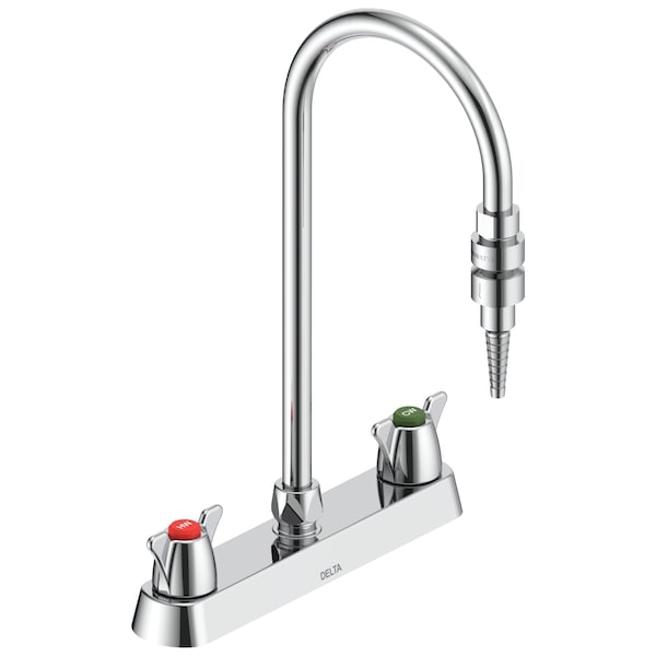 Delta Commercial W67 Series Mixing Faucet Two Handle 8 In Deck-Mount Laboratory Mixing Faucet In Chrome W6740-9 - main
