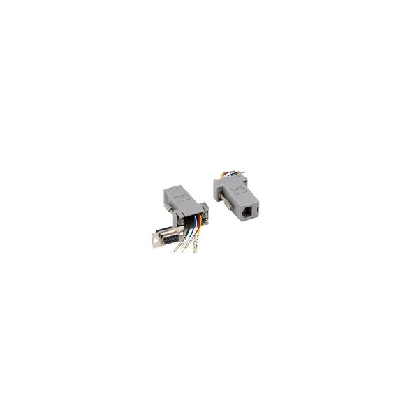 Cable Wholesale Modular Adapter, Gray, DB9 Female to RJ12 Jack 31D1-16410 - main