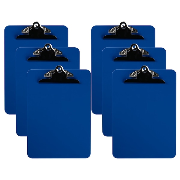 Davis Group Plastic Clipboard, Spring Clip, Blue, 6PK 4977-92-06 - main